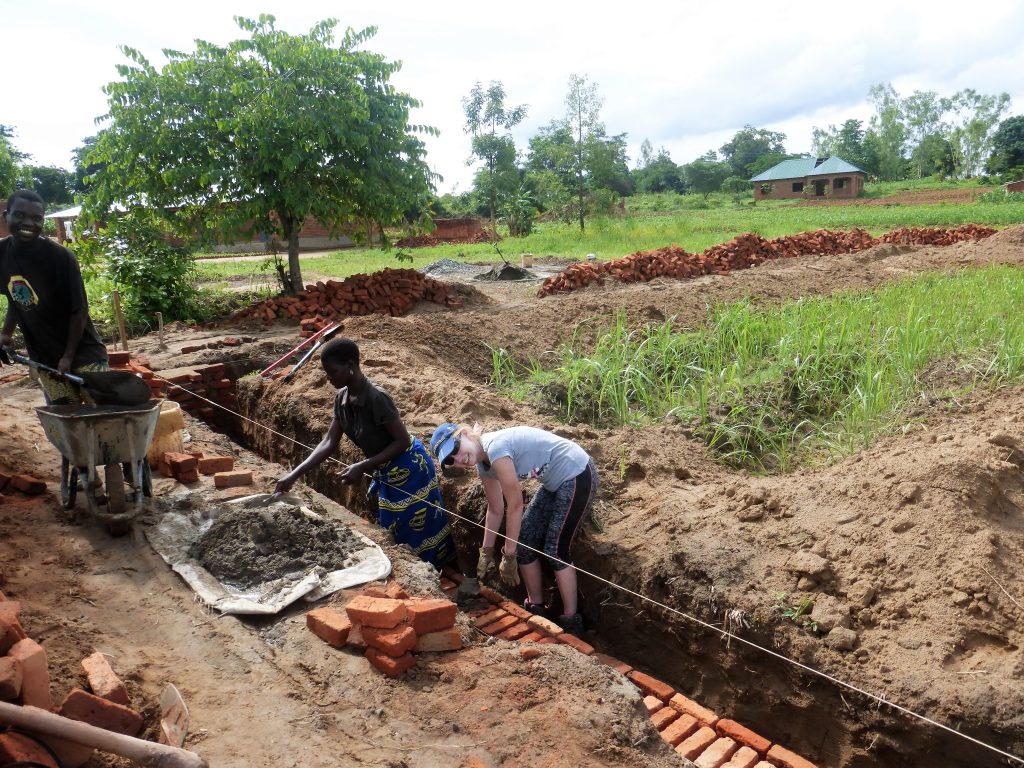 Building a school in Malai