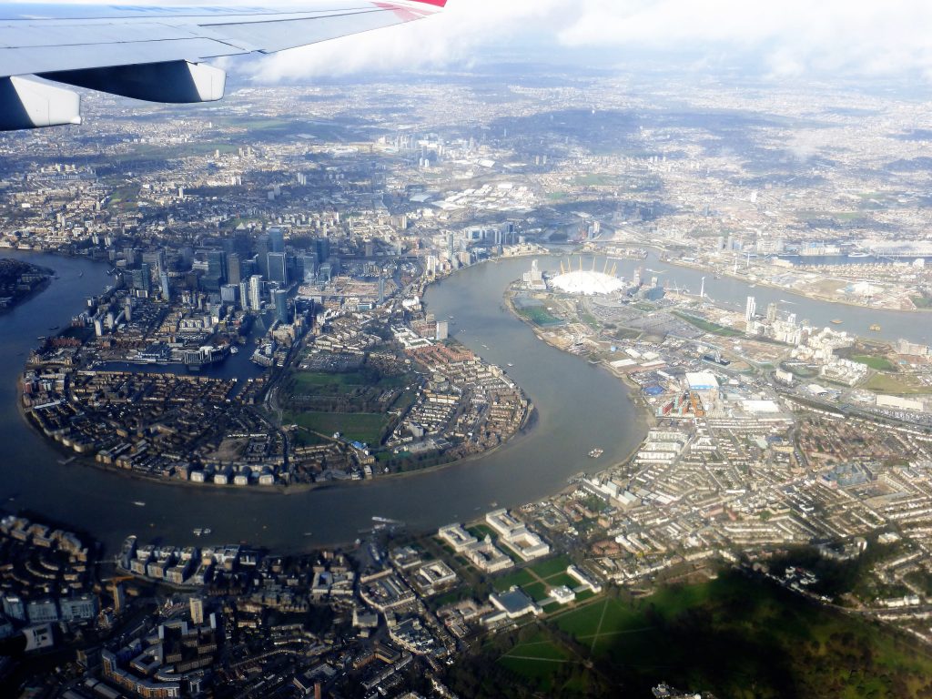 London from an aeroplane