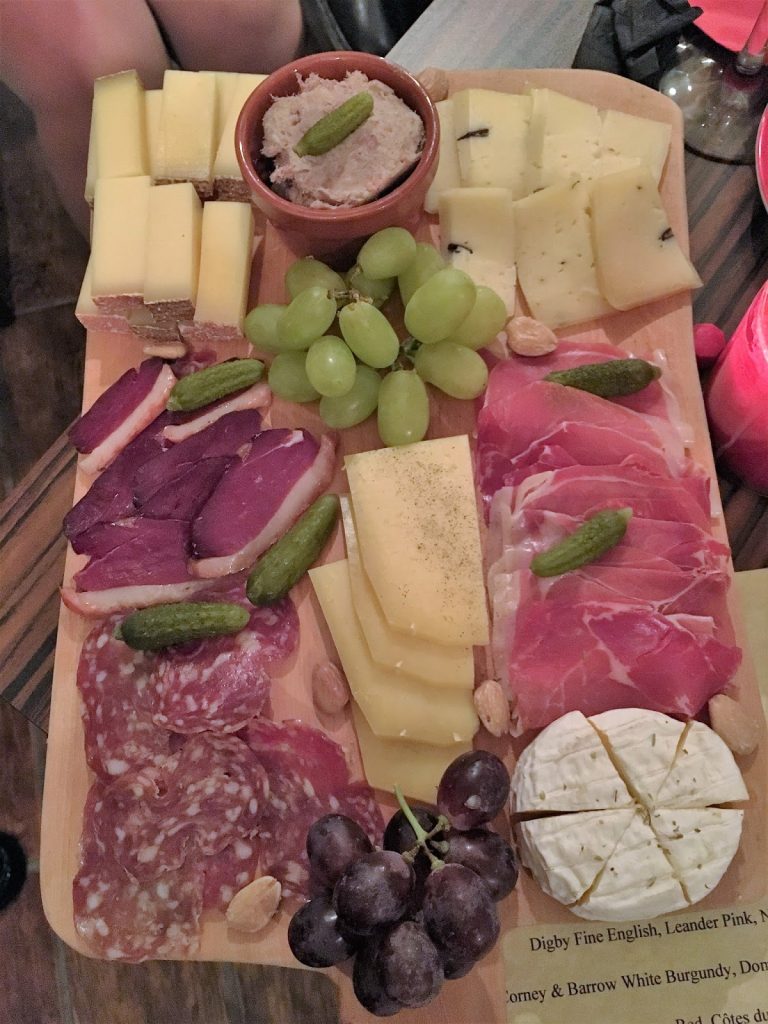 Trader's Wine Bar - A fine board of charcuterie and cheeses