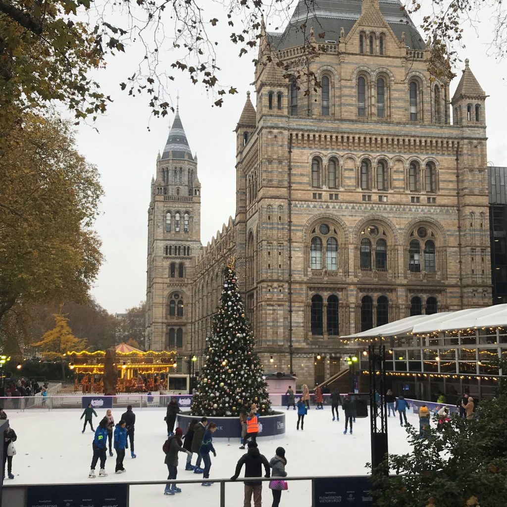 Christmas lights in London NHM