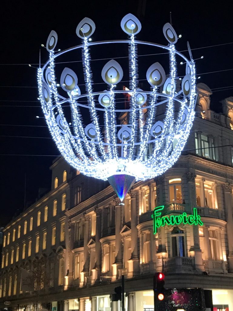 Christmas lights in London Bond Street