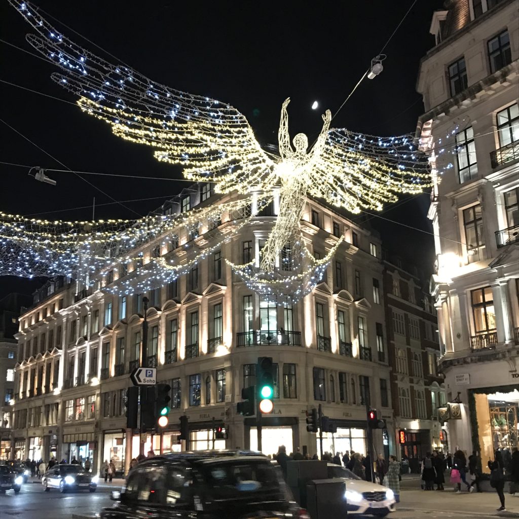Christmas lights in London Regent Street 